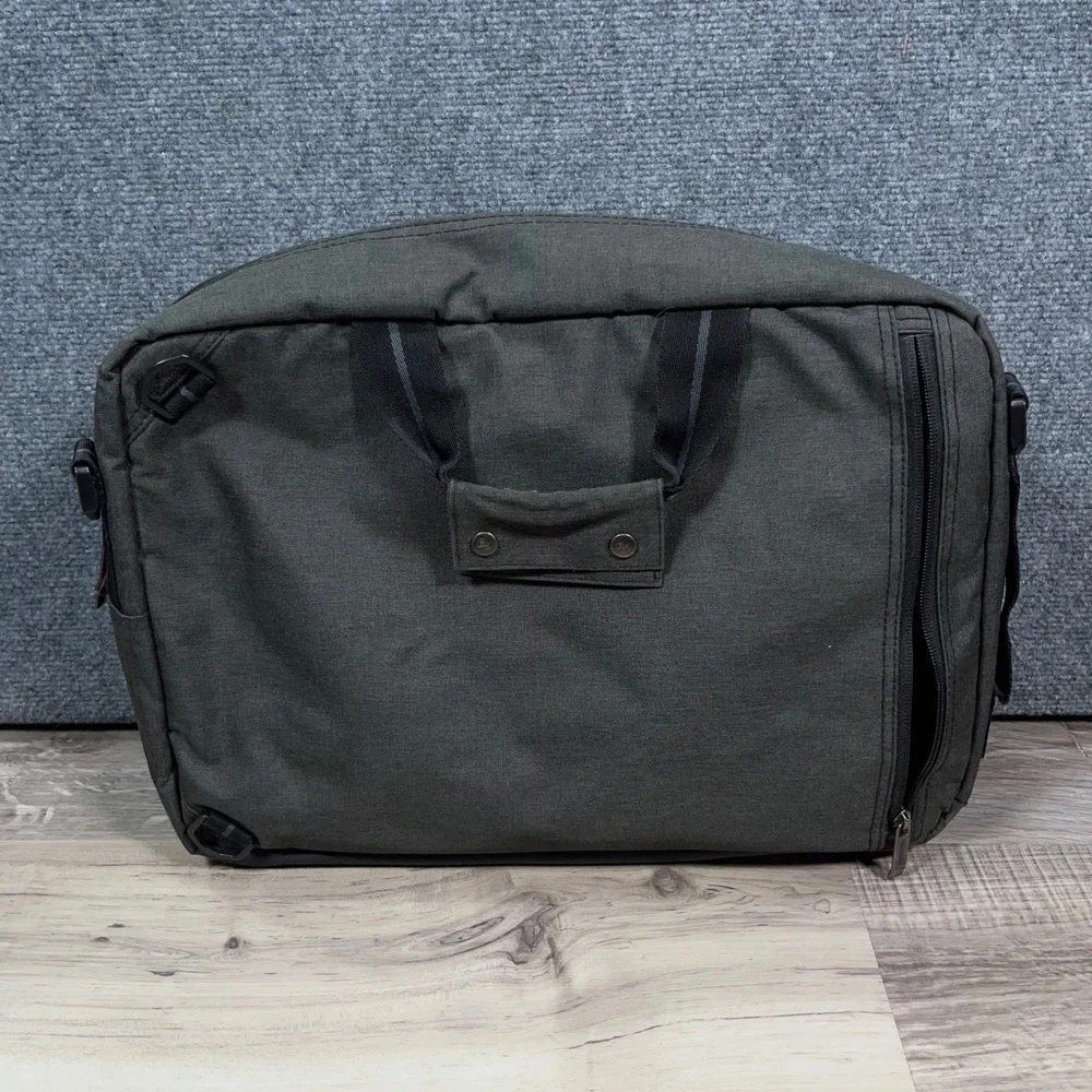 Solo New York Duane Hybrid Briefcase Backpack Mens Large Laptop Tablet Gray